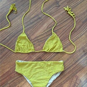 Acacia Swimwear Bikini Set - Pineapple size Large